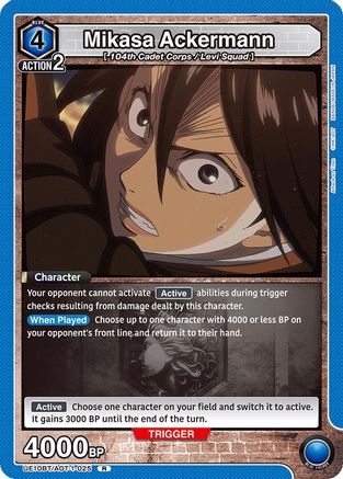 Mikasa Ackermann (025) (UE10BT/AOT-1-025) - UE10BT Attack on Titan Foil