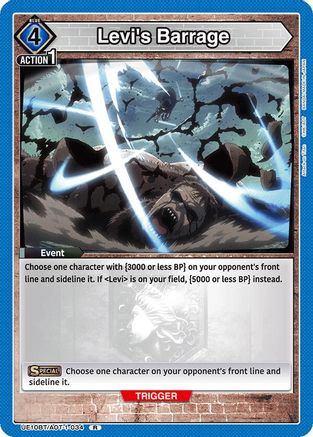 Levi's Barrage (UE10BT/AOT-1-034) - UE10BT Attack on Titan Foil