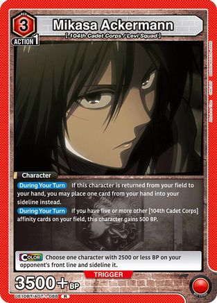 Mikasa Ackermann (088) (UE10BT/AOT-1-088) - UE10BT Attack on Titan Foil