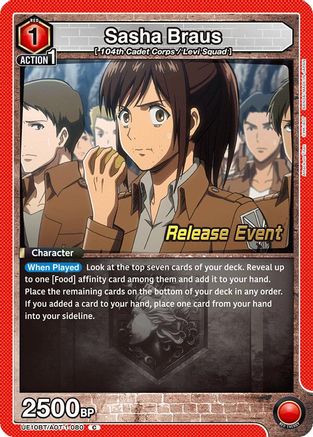 Sasha Braus (080) (UE10BT/AOT-1-080) - UE10BT Attack on Titan Release Event Cards