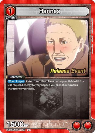 Hannes (UE10BT/AOT-1-070) - UE10BT Attack on Titan Release Event Cards