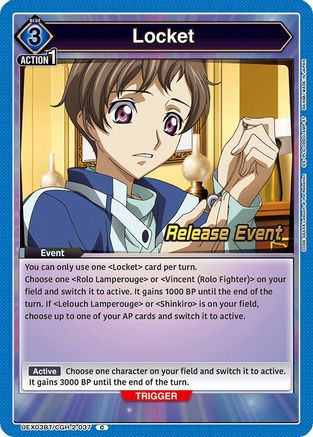 Locket (UEX03BT/CGH-2-037) - UEX03BT CODE GEASS Lelouch of the Rebellion Vol2 Release Event Cards