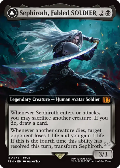 Sephiroth, Fabled SOLDIER // Sephiroth, One-Winged Angel (FIN-451) - FINAL FANTASY: (Extended Art) Foil