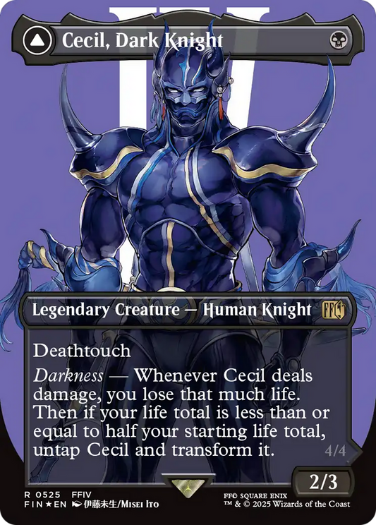 Cecil, Dark Knight // Cecil, Redeemed Paladin (FIN-525) - FINAL FANTASY (Borderless) Foil