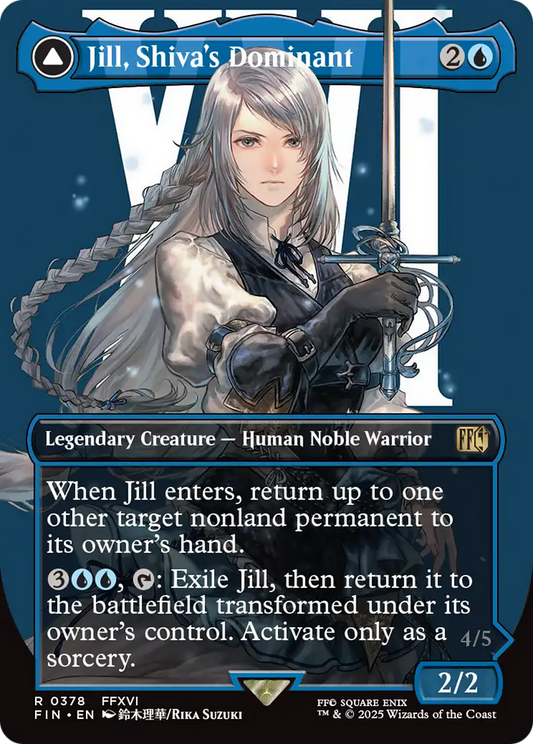 Jill, Shiva's Dominant (Borderless) (FIN-378) - FINAL FANTASY: (enchantment) (Borderless) Foil