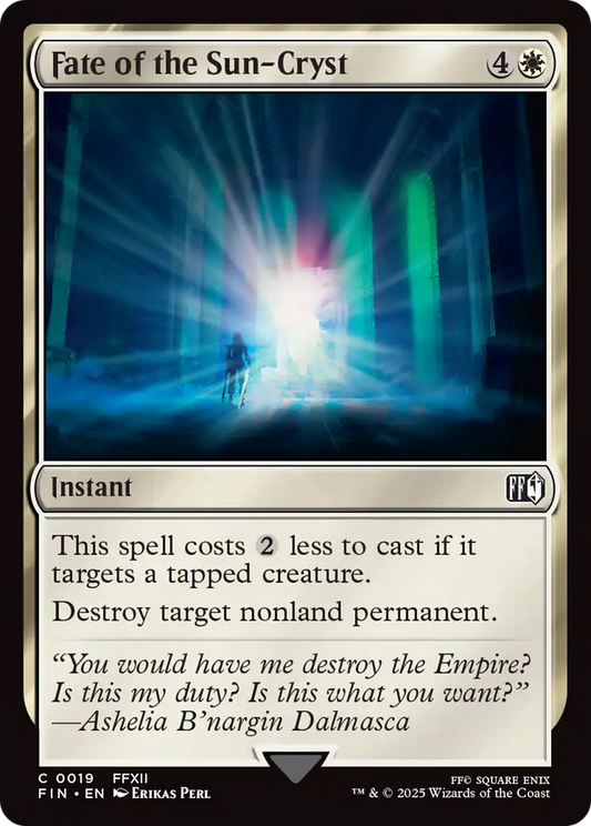 Fate of the Sun-Cryst (FIN-019) - FINAL FANTASY Foil