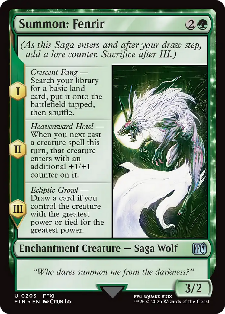 Summon: Fenrir (FIN-203) - FINAL FANTASY: (enchantment) Foil