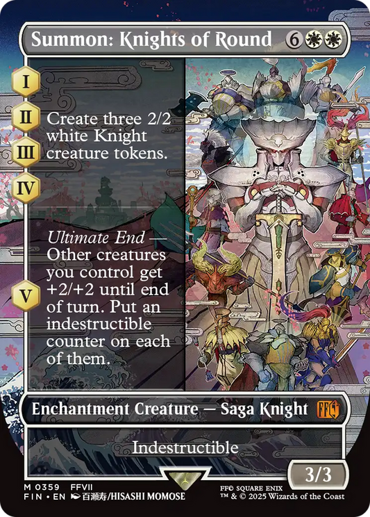Summon: Knights of Round (FIN-359) - FINAL FANTASY: (enchantment) (Borderless) Foil