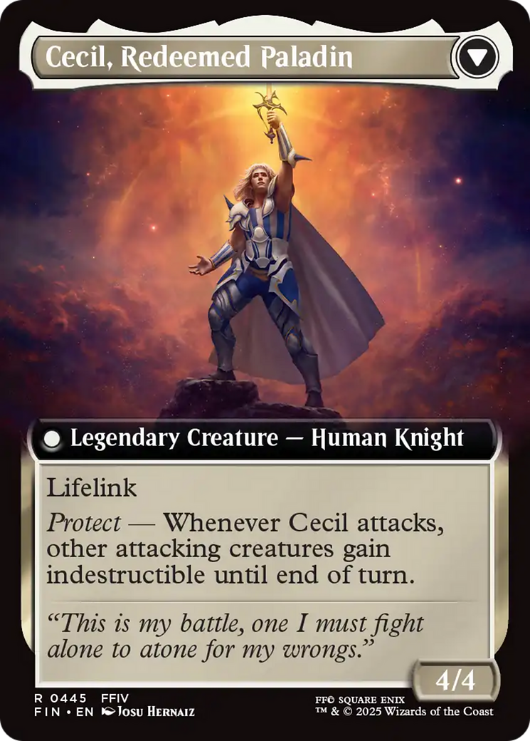 Cecil, Dark Knight (Extended Art) (FIN-445) - FINAL FANTASY: (Extended Art) Foil