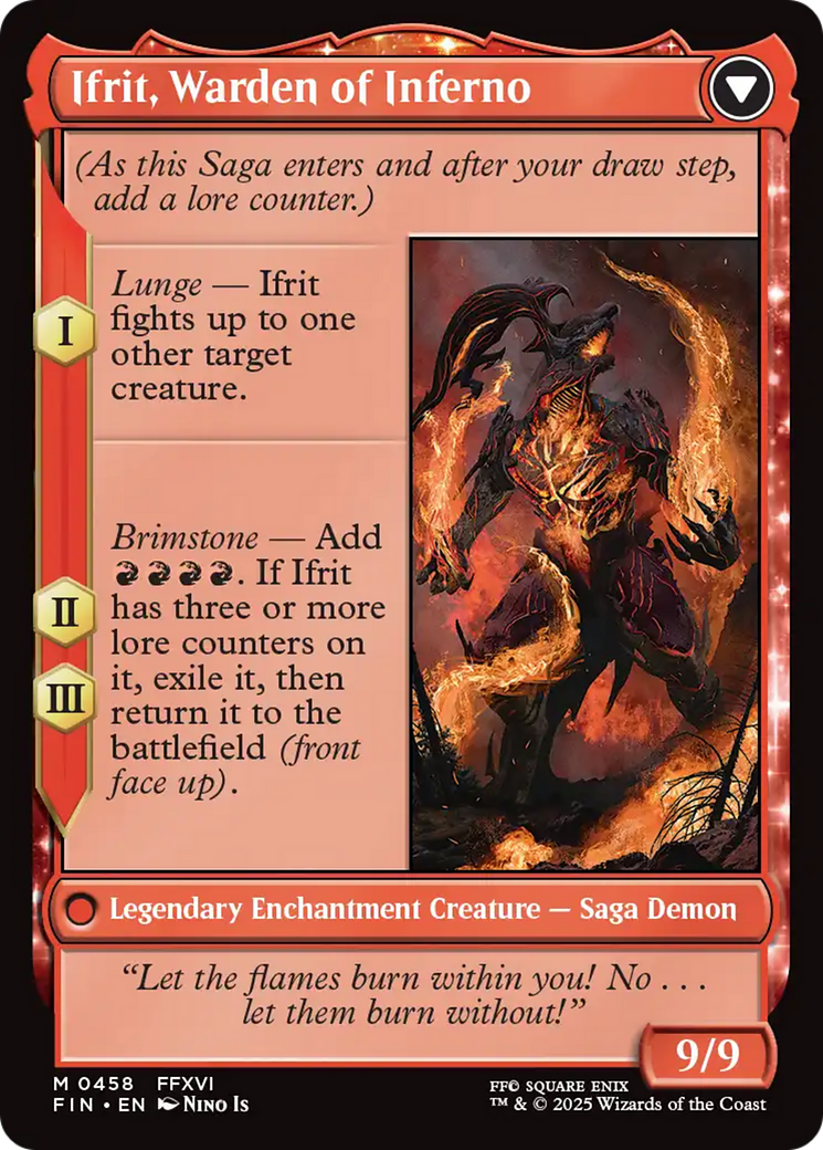 Clive, Ifrit's Dominant (Extended Art) (FIN-458) - FINAL FANTASY: (enchantment, Extended Art)