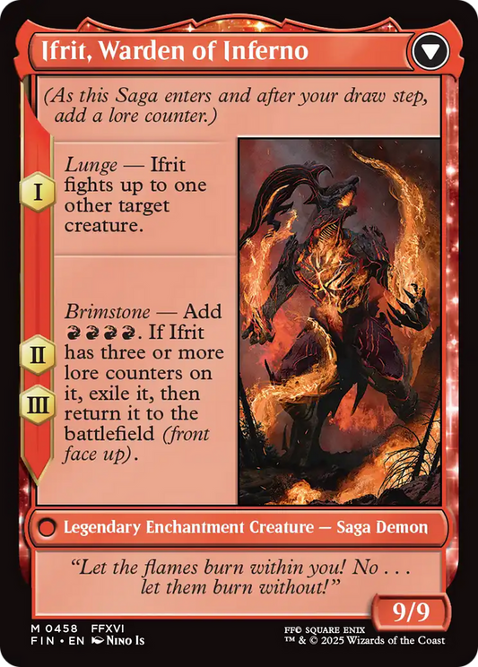 Clive, Ifrit's Dominant (Extended Art) (FIN-458) - FINAL FANTASY: (enchantment, Extended Art) Foil