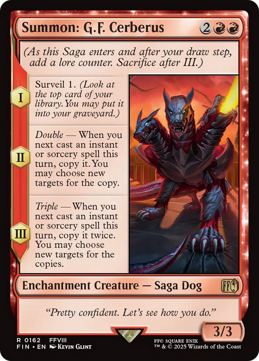 Summon: G.F. Cerberus (FIN-162) - FINAL FANTASY: (enchantment) Foil