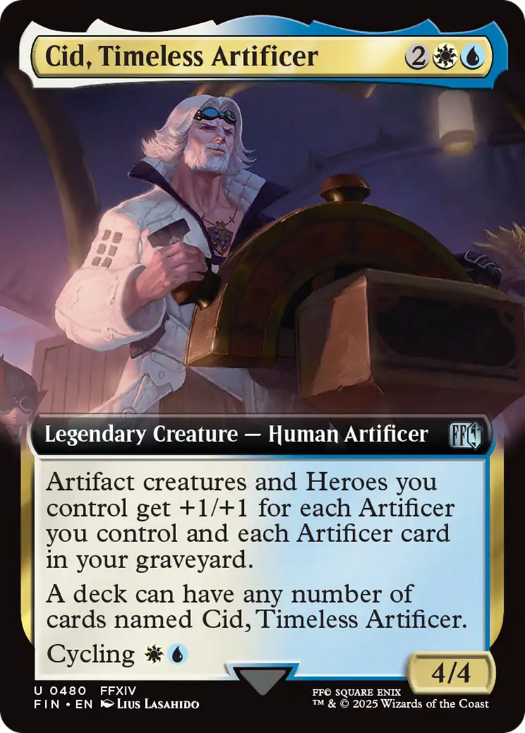 Cid, Timeless Artificer (Extended Art) (FIN-480) - FINAL FANTASY: (Extended Art) Foil