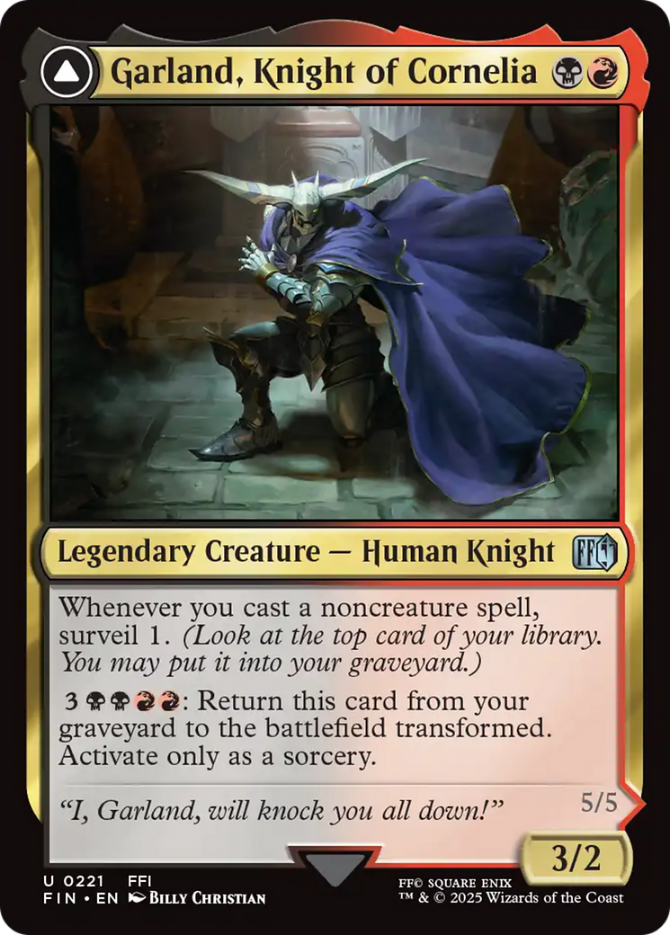Garland, Knight of Cornelia (FIN-221) - FINAL FANTASY Foil