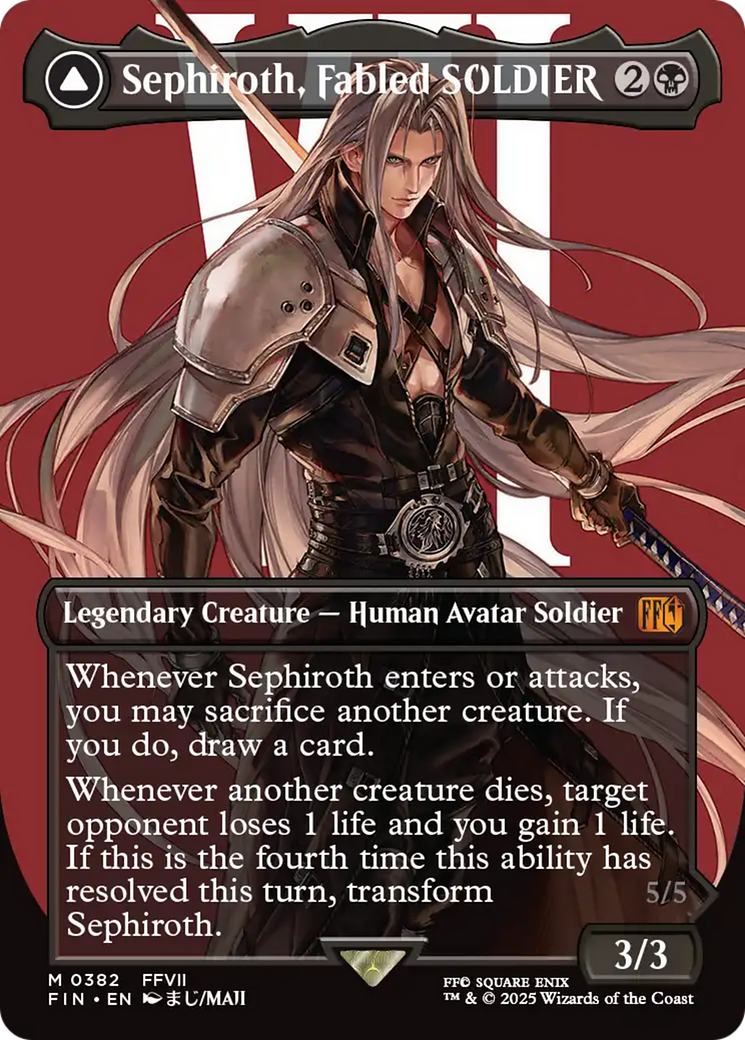 Sephiroth, Fabled SOLDIER (Borderless) (0382) (FIN-382) - FINAL FANTASY (Borderless) Foil