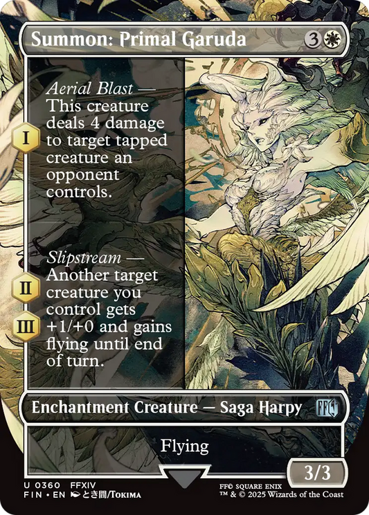 Summon: Primal Garuda (FIN-360) - FINAL FANTASY: (enchantment) (Borderless) Foil