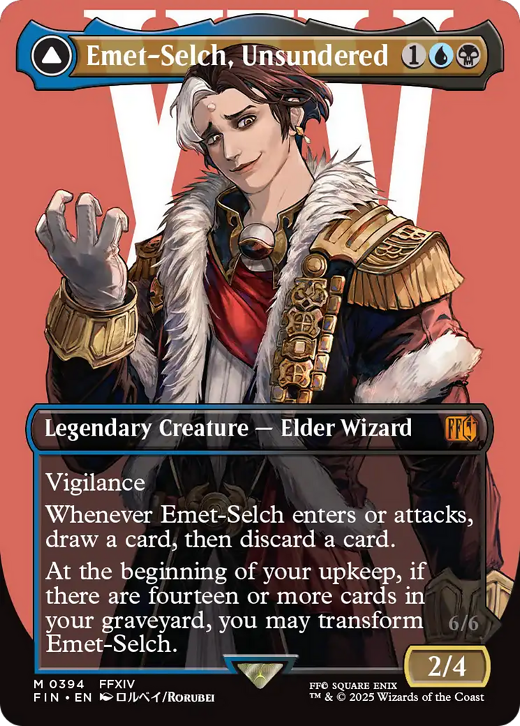 Emet-Selch, Unsundered (Borderless) (FIN-394) - FINAL FANTASY (Borderless) Foil