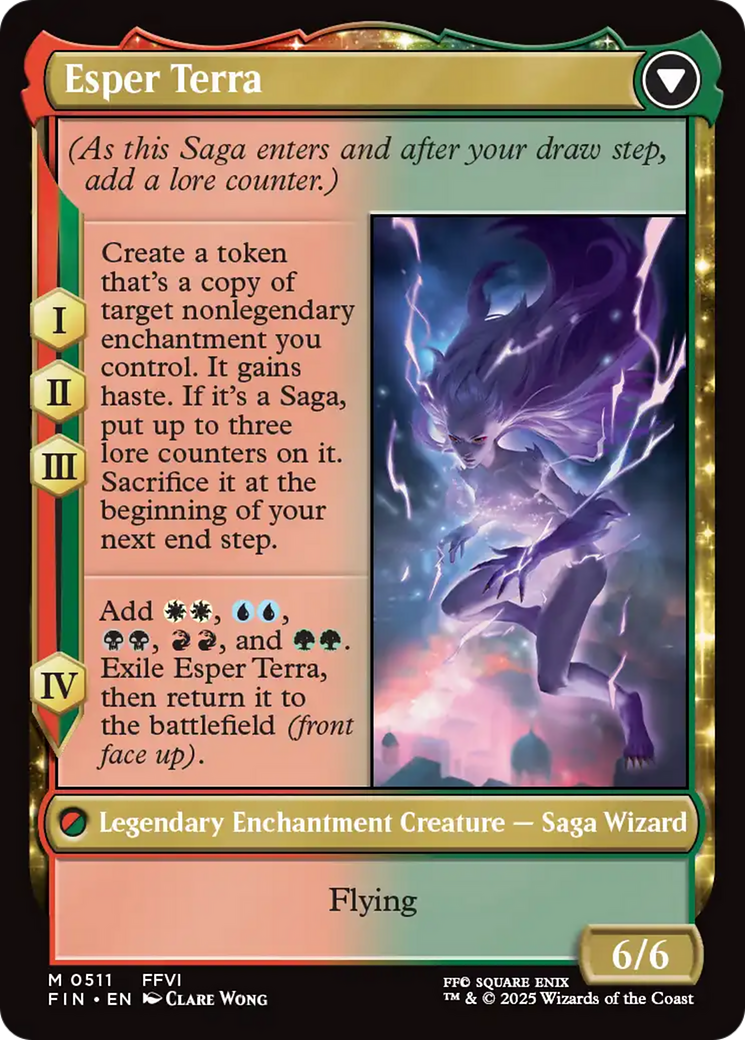 Terra, Magical Adept // Esper Terra (FIN-511) - FINAL FANTASY: (enchantment, Extended Art) Foil